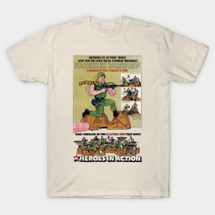 Retro Heroes In Action ARMY T-Shirt